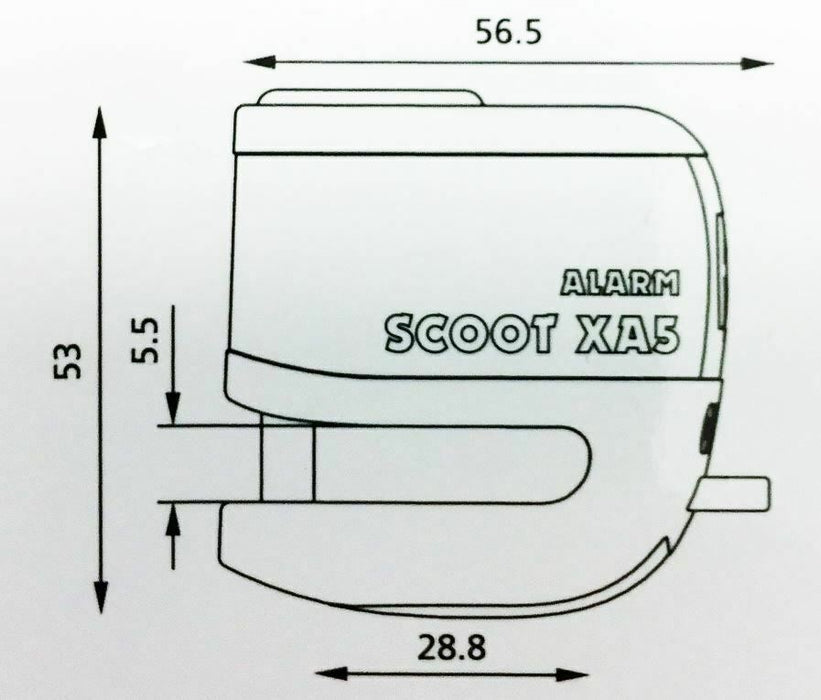 Universal Oxford SCOOT XA5 Alarm Disc Lock Security Motorcycle Yellow LK287