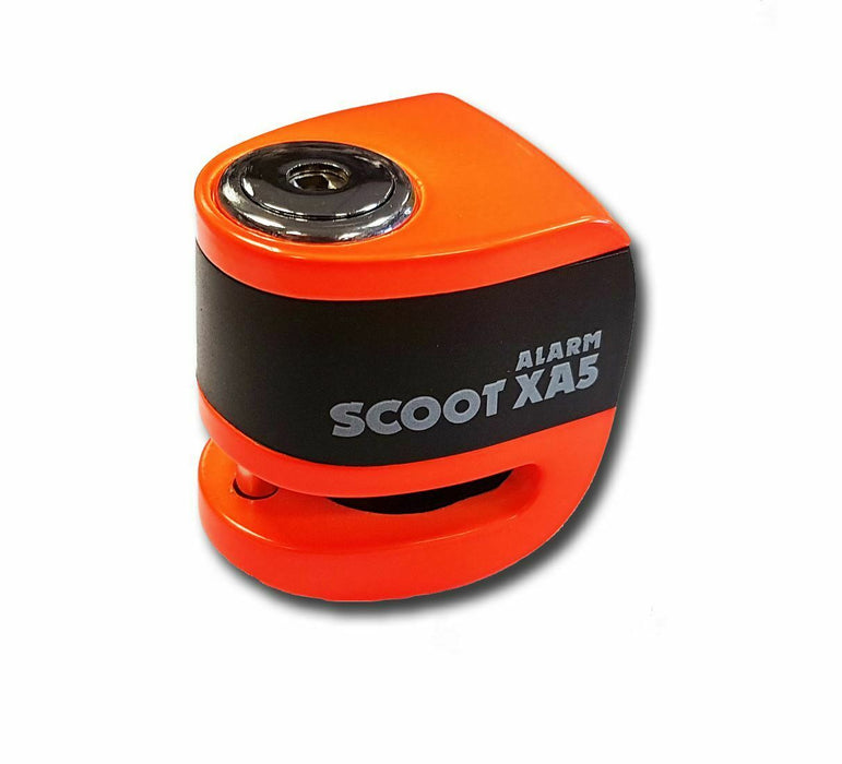 Universal Oxford SCOOT XA5 Alarm Disc Lock Security Motorcycle Orange LK288