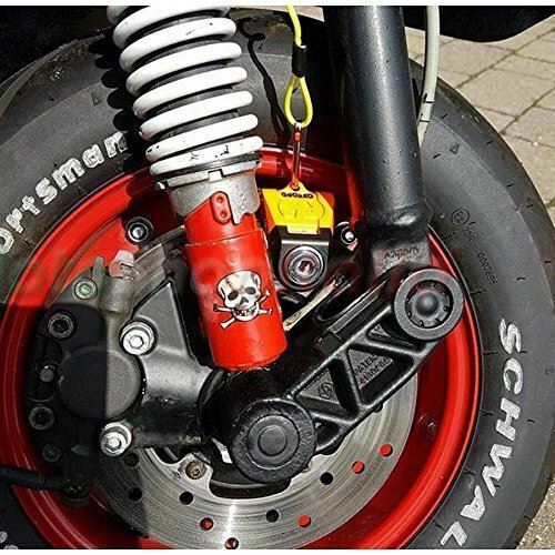 Universal Oxford SCOOT XA5 Alarm Disc Lock Security Motorcycle Orange LK288