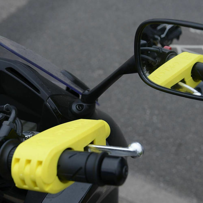 Universal Oxford Motorcycle Brake Throttle Lever Grip Lock Yellow LK301