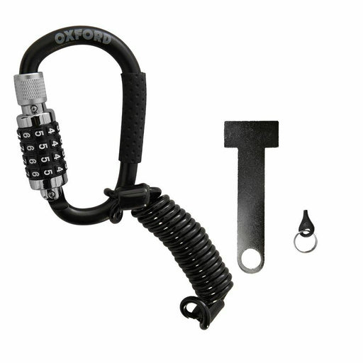 Universal Fit Oxford Motorcycle Helmet Lidlock Combination Motorbike Crash Lid Lock LK390