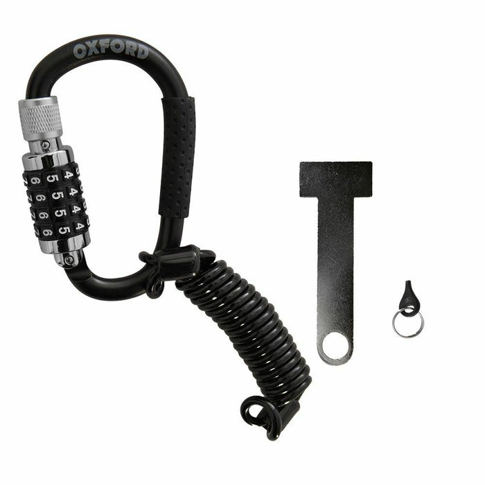 Universal Fit Oxford Motorcycle Helmet Lidlock Combination Motorbike Crash Lid Lock LK390