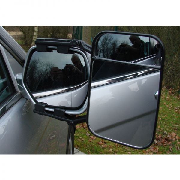 Universal Fit Caravan Trailer Extension Towing Dual Mirror Glass Convex Single MP8324