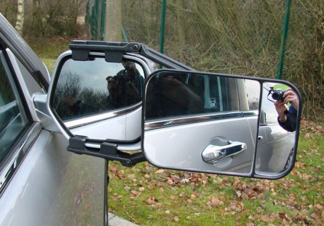 Universal Fit Caravan Trailer Extension Towing Dual Mirror Glass Convex Single MP8324