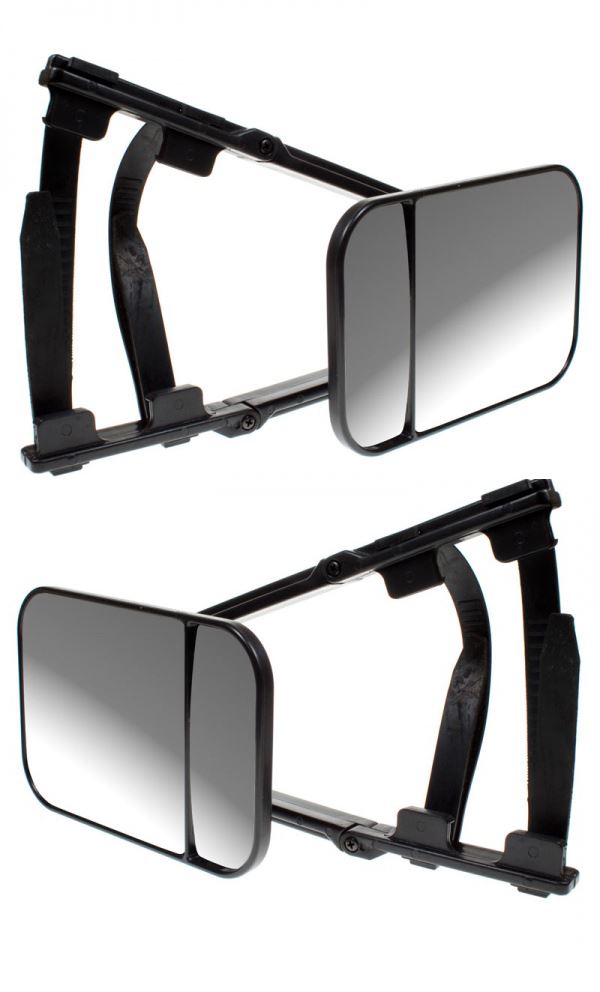 Universal Fit Caravan Trailer Extension Towing Dual Mirror Glass Convex Pair MP8324 x2