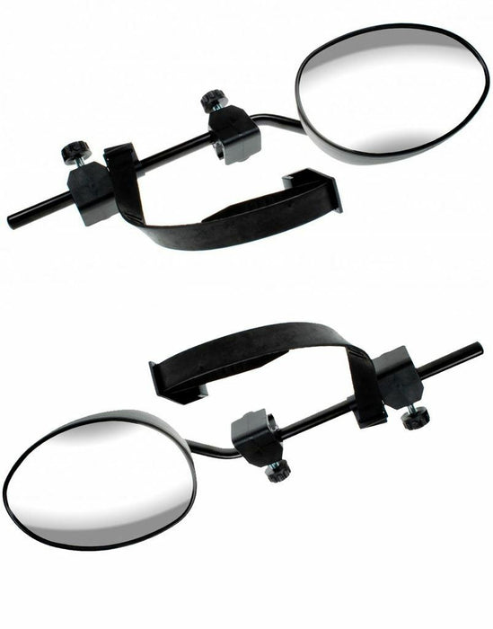 Universal Fit Caravan Trailer Robust Extension Towing Wing Mirror Glass Pair MP8327 x2