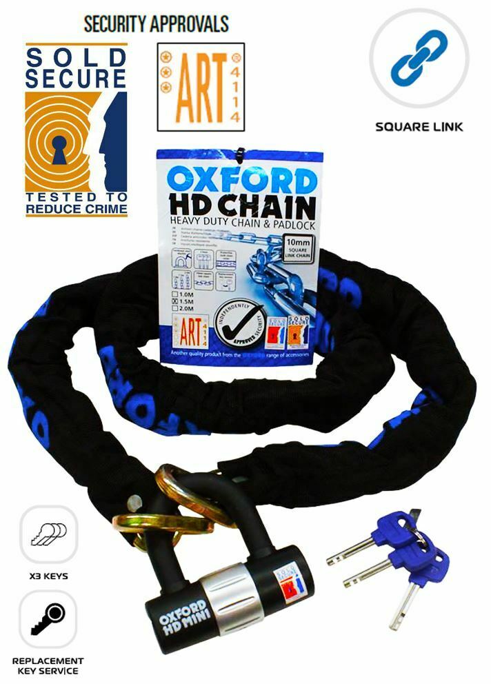 Universal Oxford Motorcycle HD 2.0M Chain & Padlock Disc Lock OF160
