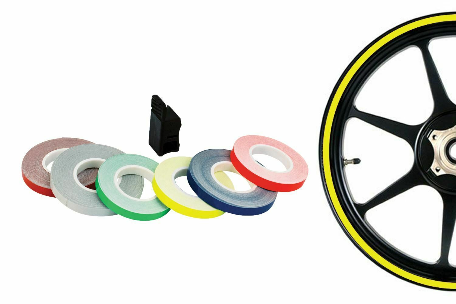 Universal Oxford Motorcycle Wheel Rim Stripes Applicator Yellow OF615