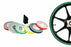 Universal Oxford Motorcycle Wheel Rim Sticker Stripes Applicator Green OF616