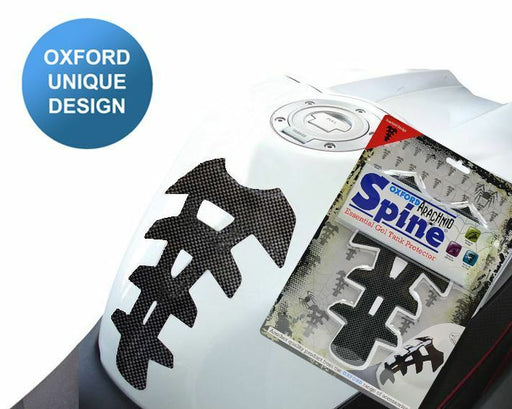 Universal Oxford Gel Arachnid Spine Tank Pad Protector Sticker Carbon OF837