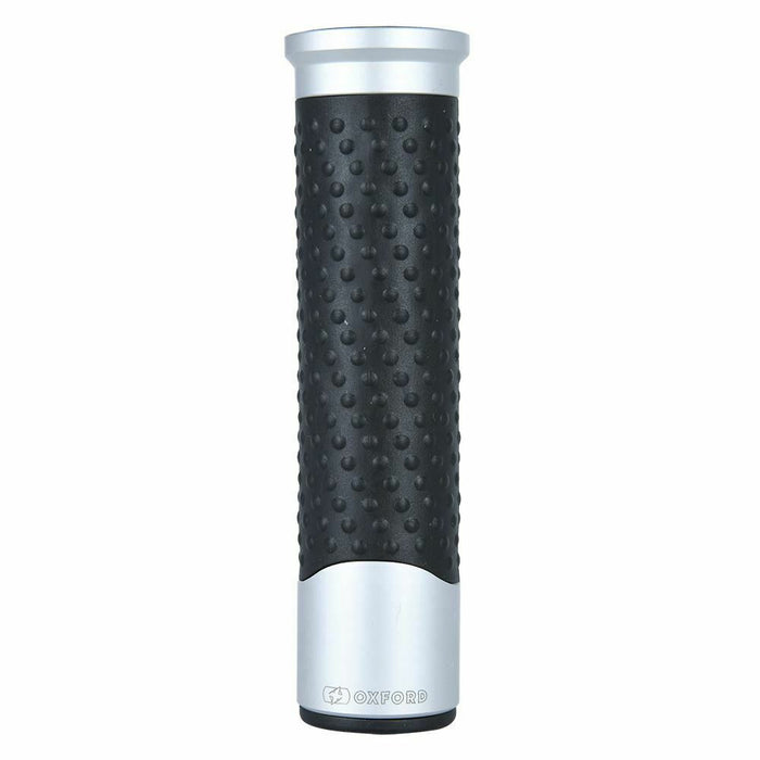 Universal Oxford Motorcycle Tecnico Handlebar Grips Silver Alloy OX612