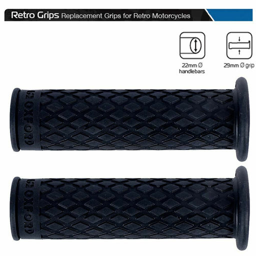 Universal Oxford Motorcycle Handlebar Retro Grips 119mm Motorbike OX620