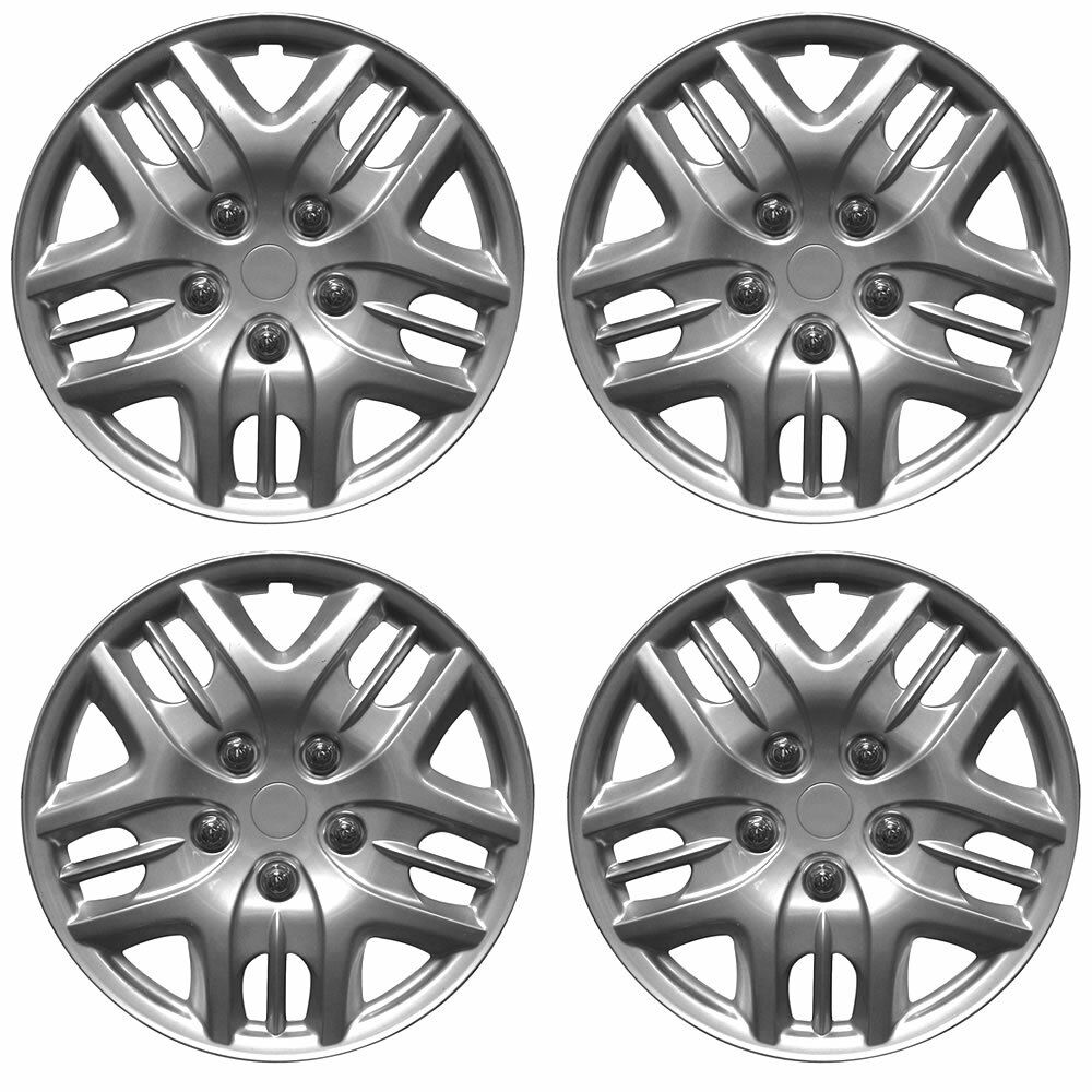 Universal Car Wheel Trims Hub Caps Plastic Covers Phantom 15" Silver SWUX10