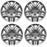 Universal Car Wheel Trims Hub Caps Plastic Covers Phantom 14" Silver SWUX9