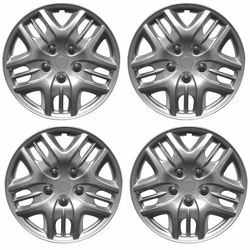 Universal Car Wheel Trims Hub Caps Plastic Covers Phantom 14" Silver SWUX9