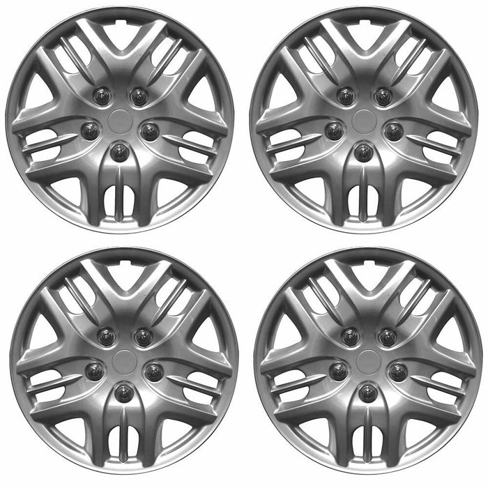 Universal Car Wheel Trims Hub Caps Plastic Covers Phantom 14" Silver SWUX9