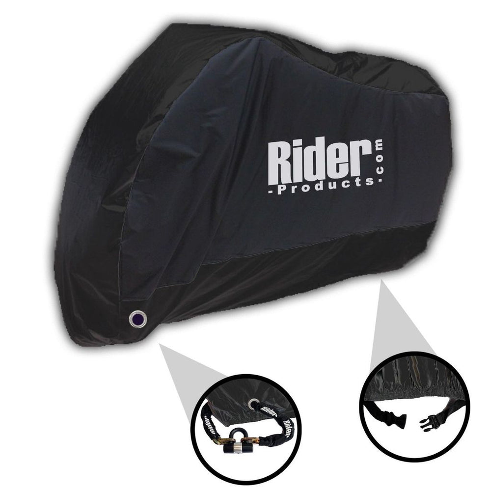 Universal Rider Products Small Waterproof Motorcycle Cover Black RP200