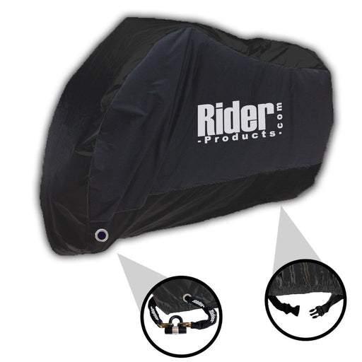 Universal Rider Products Medium Waterproof Motorcycle Cover Black RP201