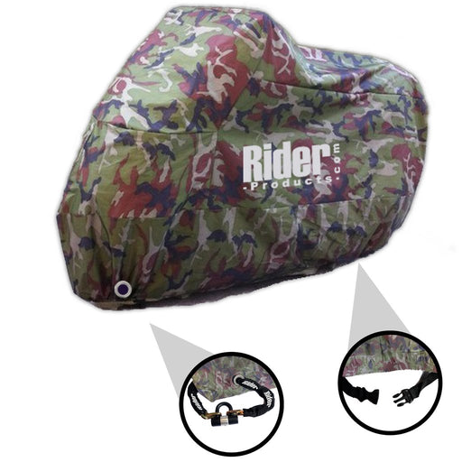 Universal Rider Products Medium Waterproof Motorcycle Cover Camouflage RP301