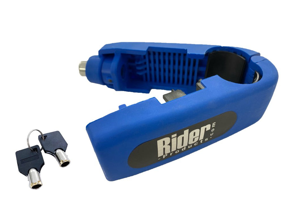 Universal Rider Products Motorcycle Motorbike Security Brake Lever Throttle Lock Blue RP60