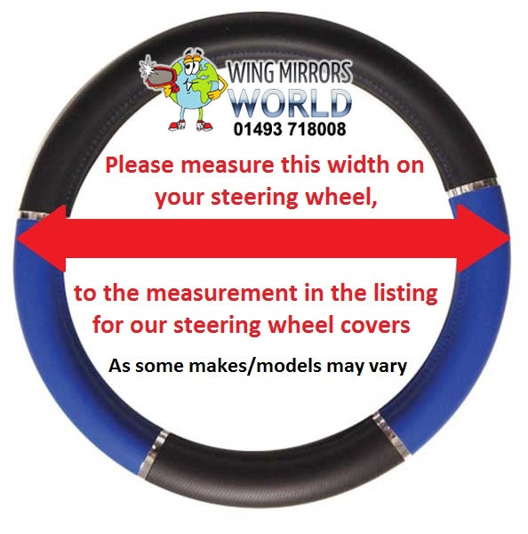 Universal Fit Black & White Stitching Steering Wheel Cover Glove 37cm SWWG12