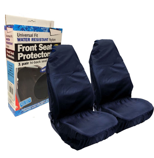 Universal Fit Car Front Seat Protectors Covers Water Resistant Pair Blue SWNSC