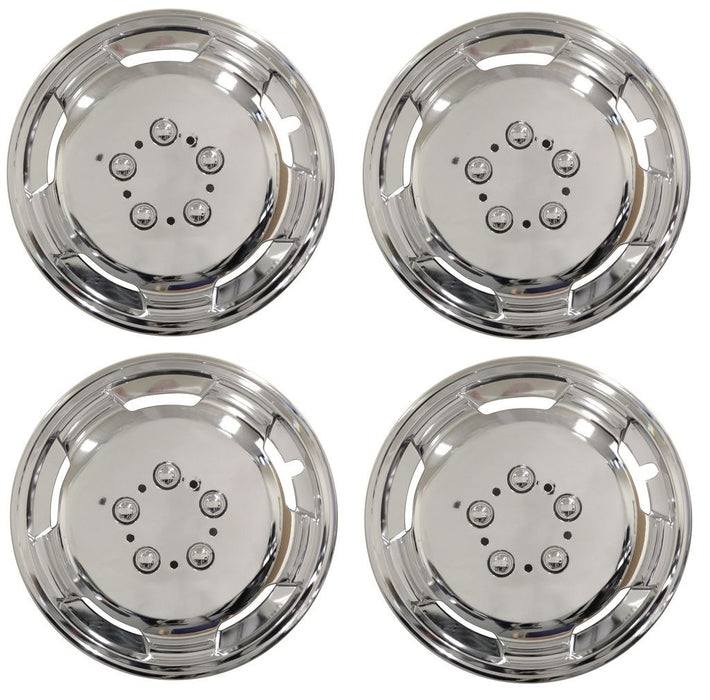 Universal 15 Inch Chrome Deep Dish Wheel Trims Hub Caps 15" SWUX104