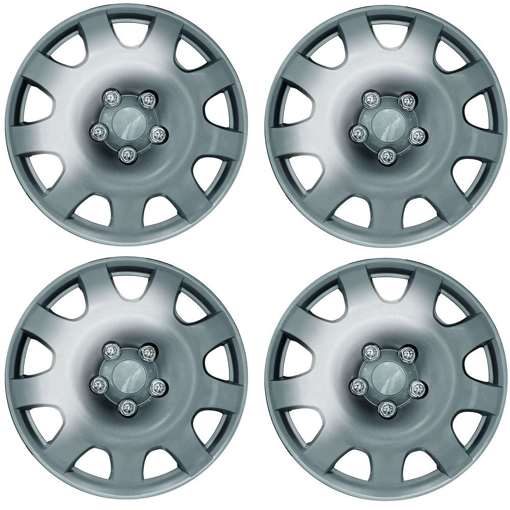 Universal 14" Thunder Car Wheel Trims Hub Caps Plastic Covers Silver SWUX32