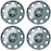 Universal 14" Thunder Car Wheel Trims Hub Caps Plastic Covers Silver SWUX32