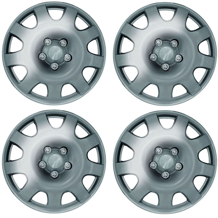 Universal 14" Thunder Car Wheel Trims Hub Caps Plastic Covers Silver SWUX32