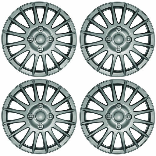 Universal 16" Lightning Car Wheel Trims Hub Caps Plastic Covers Silver SWUX37