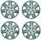 Universal 16" Tempest Car Wheel Trims Hub Caps Plastic Covers Silver SWUX46
