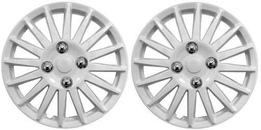 Universal Fit Lighting 14" Gloss White Caravan Wheel Trims Pair SWUX68