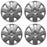 Universal 13" Hurricane Car Wheel Trims Hub Caps Plastic Covers Silver SWUX6