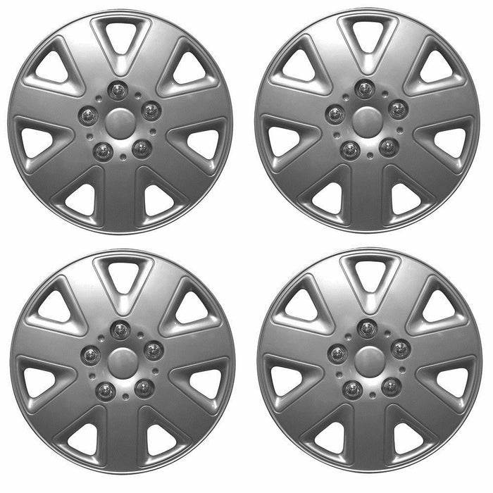 Universal 13" Hurricane Car Wheel Trims Hub Caps Plastic Covers Silver SWUX6