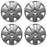 Universal 14" Hurricane Car Wheel Trims Hub Caps Plastic Covers Silver SWUX7