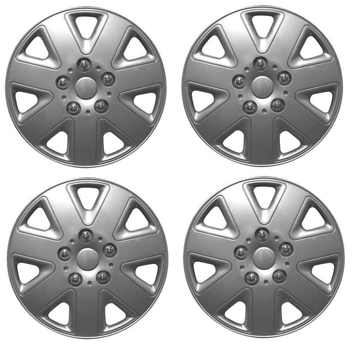 Universal 14" Hurricane Car Wheel Trims Hub Caps Plastic Covers Silver SWUX7