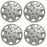 Universal Car Wheel Trims Hub Caps Plastic Covers Titan 14" Silver SWWT14