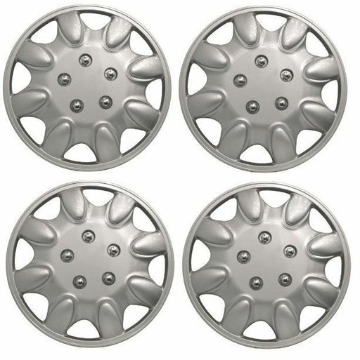 Universal Car Wheel Trims Hub Caps Plastic Covers Titan 14" Silver SWWT14