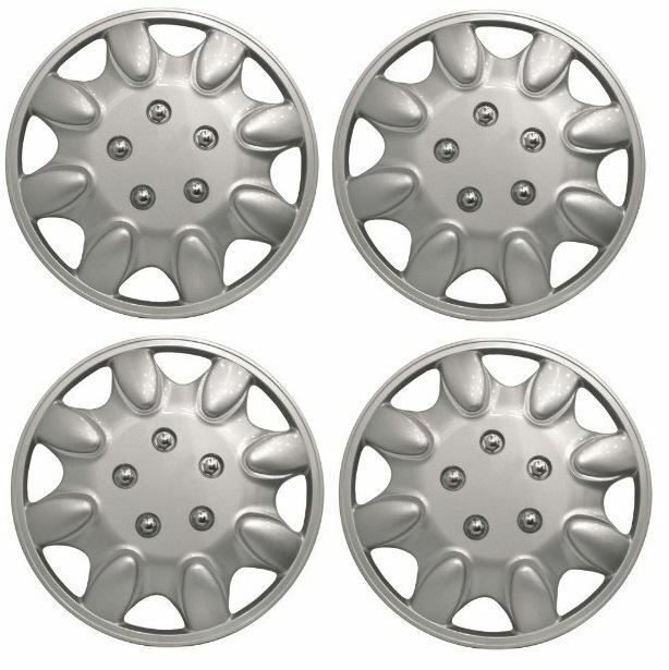Universal Car Wheel Trims Hub Caps Plastic Covers Titan 14" Silver SWWT14